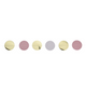 Guirlande de confettis rose blanc or 200cm 2 pièces