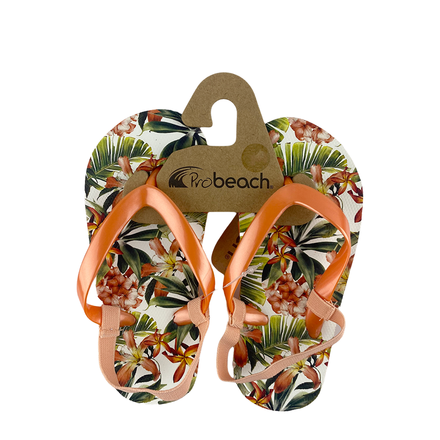 Chausson enfant fleur de lys orange taille 21