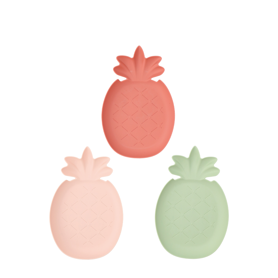 Assiette snack ananas 3 pièces