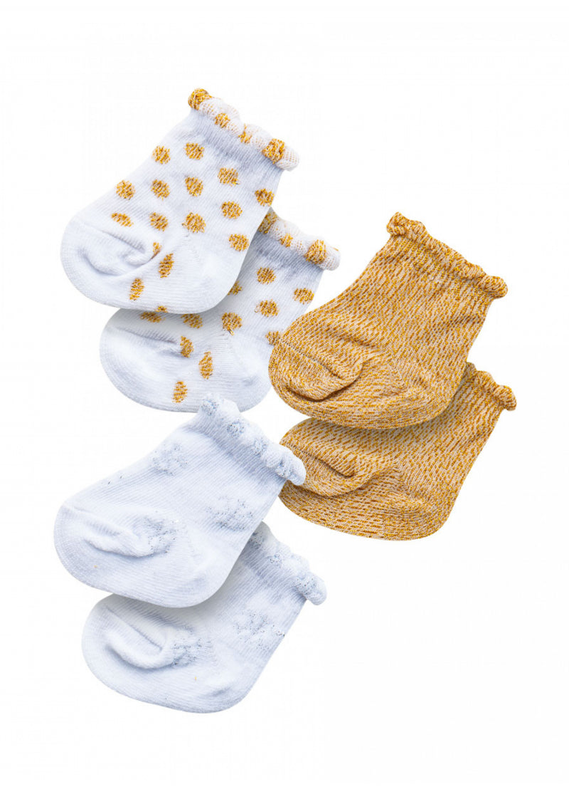 Socks de poupée paillettes - 3 paires, 35-45 cm