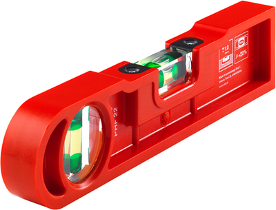 Sola niveau à bulle plastique phf22 22cm 2 ampoules 1,00mm m rouge - 01412101