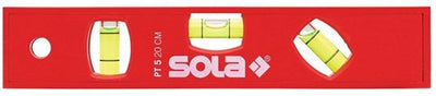 Sola kunststof waterpas pt5 20, 20cm 3 libellen hobby rouge - 01430201 - 01430201