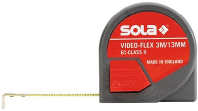 Mètre ruban Sola 3 mètres vidéo-flex, avec fenêtre de lecture EC classe 2 SB - 50012901 - 50012901