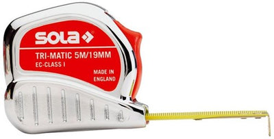 Ruban à mesurer Sola 5 mètres tri-matic, EG classe 1 sb - 50023301 - 50023301