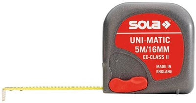 Ruban à mesurer Sola 5 mètres uni-matic, EG classe 2 sb - 50012601 - 50012601