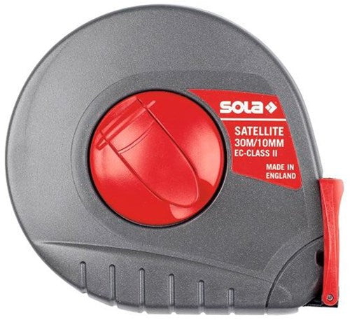 Ruban à mesurer en acier Sola 10mtr satellite st10, acier, plastique. maison blanc classe ec 2 sb - 50055701 - 50055701