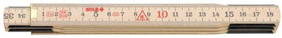 Sola règle pliante pliante bois 1mtr 6 parties h1 6, naturel, classe par exemple 3 h1 6 sb (h59-1-06) - 53011101 - 53011101