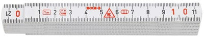 Sola règle pliante pliante plastique 1mtr 10 membres blanc, blanc, classe EG 3 hkm1 10w sb - 53031301 - 53031301