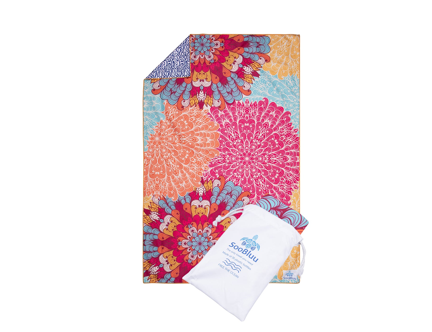 Soobluu plages serviette de bain mala 100x160cm