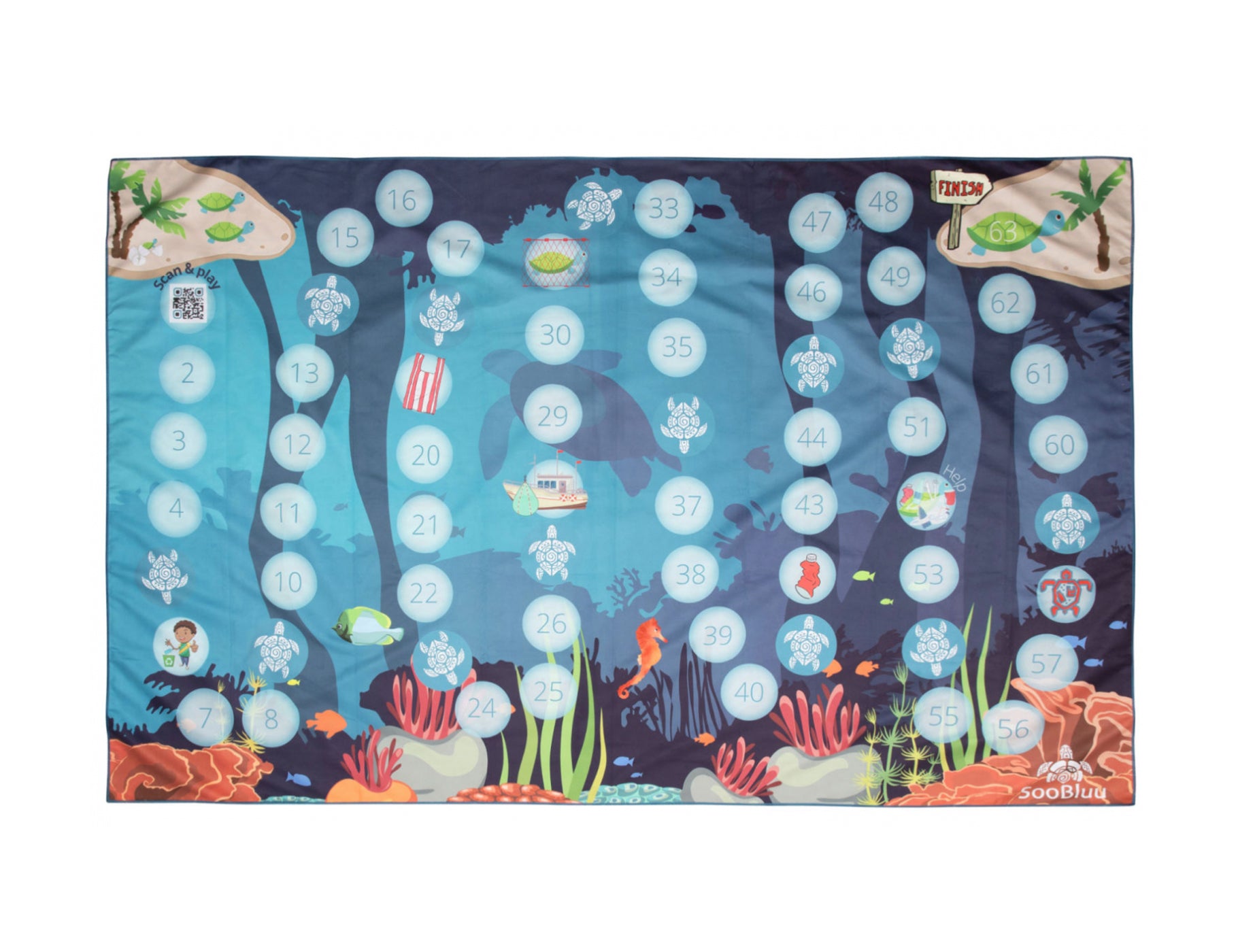 Soobluu Beaches Bath Towel Game 100x160cm