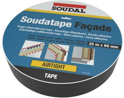 Soudal 125012 ruban d'étanchéité à l'air pour façade | 60 mm x 25 m - 125012
