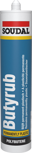 Butyrub Soudal | mastic pour joints au butylène | 310 ml | noir - 101478