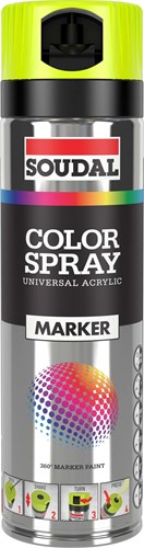 Spray marqueur de couleur Soudal 500 ml | jaune fluo - 155991