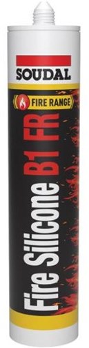 Soudal feu silicone b1 fr | mastic silicone ignifuge | blanc | 300ml - 147413