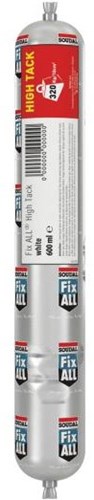 Solution Soudal - tout à haute adhérence | mastic adhésif | blanc | 600ml - 113657