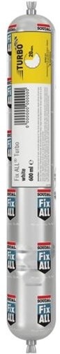 Réparation Soudal - tout turbo | mastic adhésif | blanc | 600ml - 146187