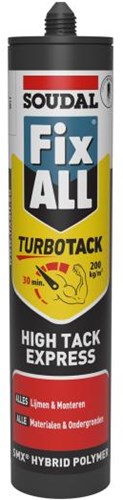 Réparation Soudal - tout turbo | mastic adhésif | blanc | 290 ml - 153987