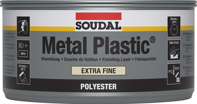 Soudal métal plastique extra fin | mastic polyester | 1 kg | blanc | 30034 - 103424