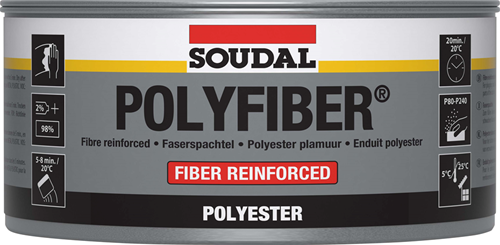 Polyfibre Soudal | mastic polyester | 1,5 kg | gris | 30105 - 103434