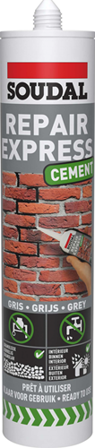 Ciment express de réparation Soudal | 290 ml | ral 1015 - 128000