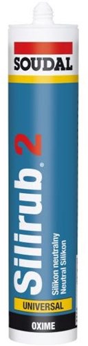 Soudal silirub 2 | mastic silicone | blanc brillant | 300ml - 102066