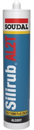 Soudal silirub al2t alcoxy | mastic silicone | gris | 300ml - 120649