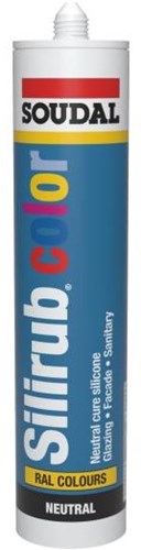 Couleur Soudal silirub | mastic silicone | gris ardoise ral 7015 | 300ml - 116060