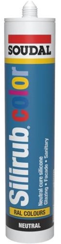 Couleur Soudal silirub | mastic silicone | gris pierre ral 7030 | 300ml - 113159