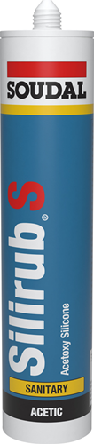 Soudal silirub sanitaires | mastic silicone pour joints | 310 ml | blanc - 101448
