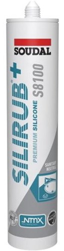 Soudal silirub+ s8100 neutre | kit de plomberie | blanc | 300ml - 131238