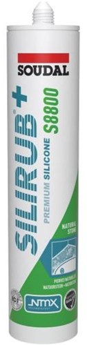 Soudal silirub+ s8800 | pierre naturelle | mastic silicone | gris marbre mat | 300ml - 159969