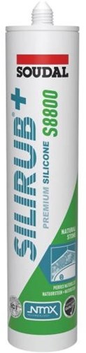 Soudal silirub+ s8800 | pierre naturelle | mastic silicone | transparent | 300 ml - 120993