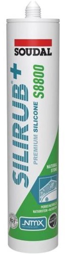 Soudal silirub+ s8800 | pierre naturelle | mastic silicone | gris commun | 300 ml - 120994