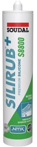 Soudal silirub+ s8800 | pierre naturelle | mastic silicone | blanc | 300ml - 120995