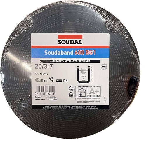 Soudal bande de soudure 600 bg1 20 2-4 anthracite (10m) - 168403