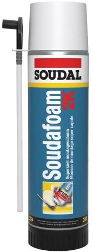 Soudal mousse de soude 2k | mousse polyuréthane | champagne | 400ml - 104882