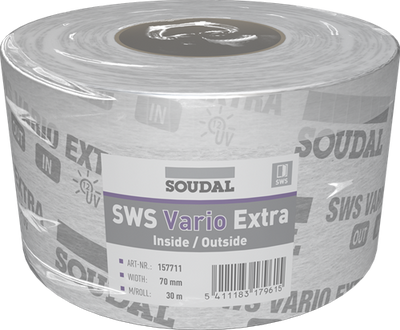 Soudal sws vario extra | film régulateur d'humidité | 100 mm x 30 m | blanc - 157712