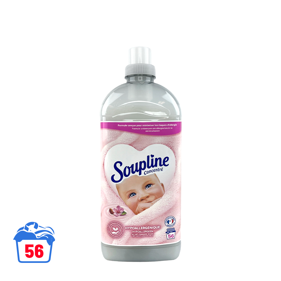 Soupline adoucissant hypoallergénique au lait d'amande 1300ml