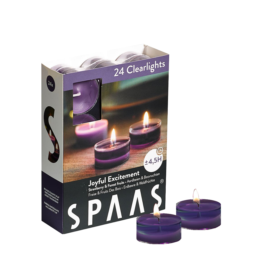 Spaas bougie chauffe-plat parfumée excitation joyeuse 24 pièces