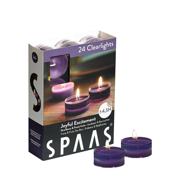 Spaas bougie chauffe-plat parfumée excitation joyeuse 24 pièces