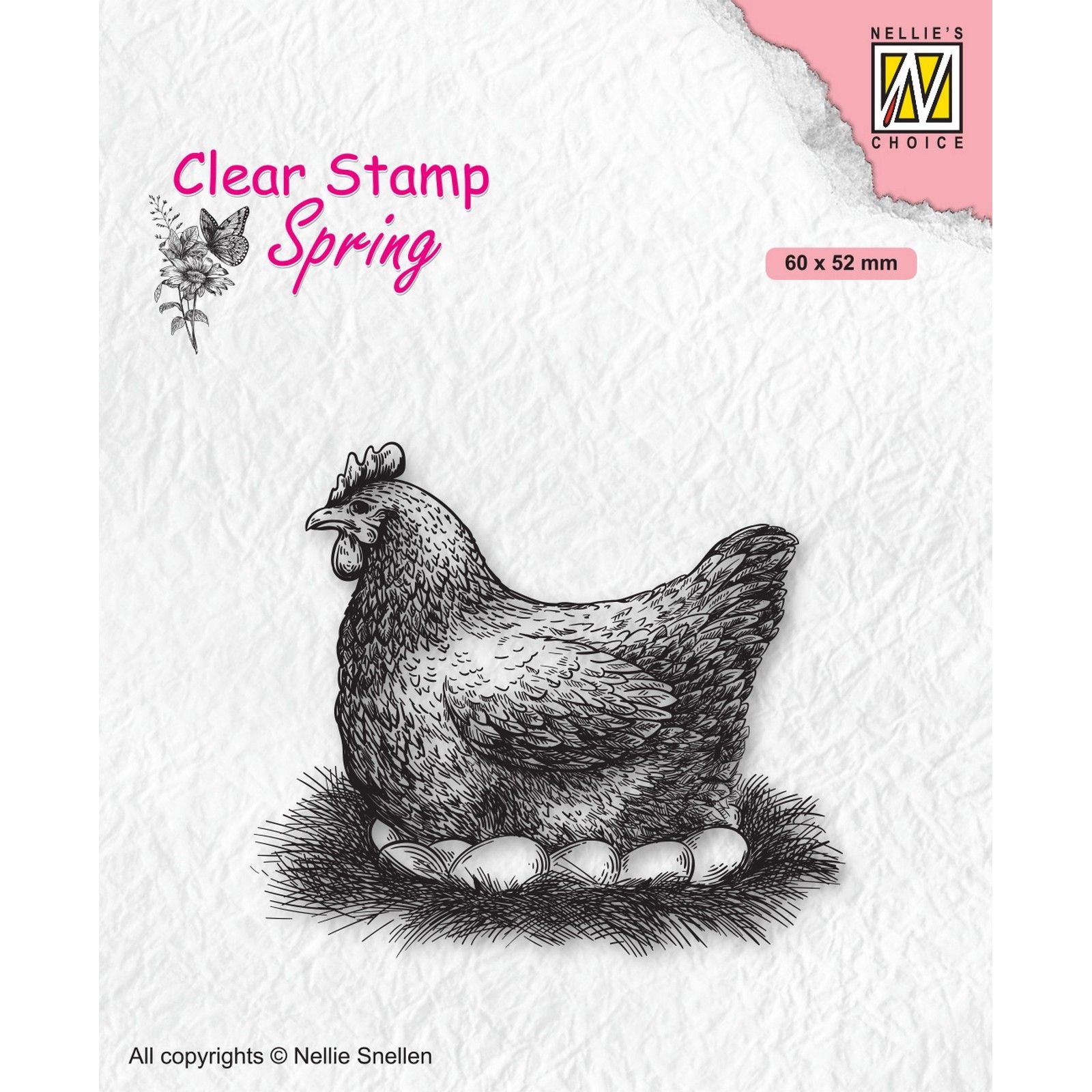 Le choix de Nellie • tampons transparents printaniers mère poule