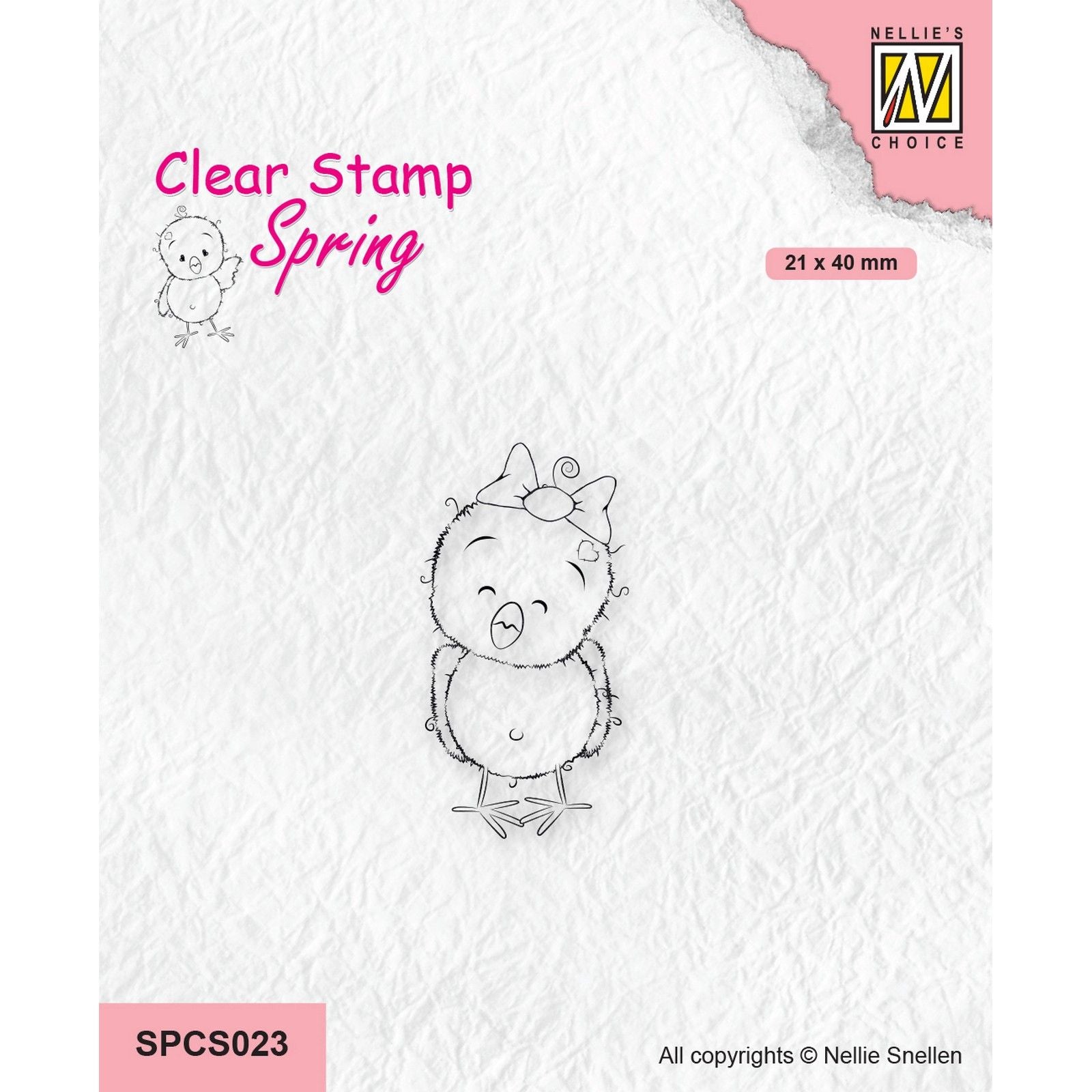 Le choix de Nellie • Tampons transparents printaniers poussins : heureux
