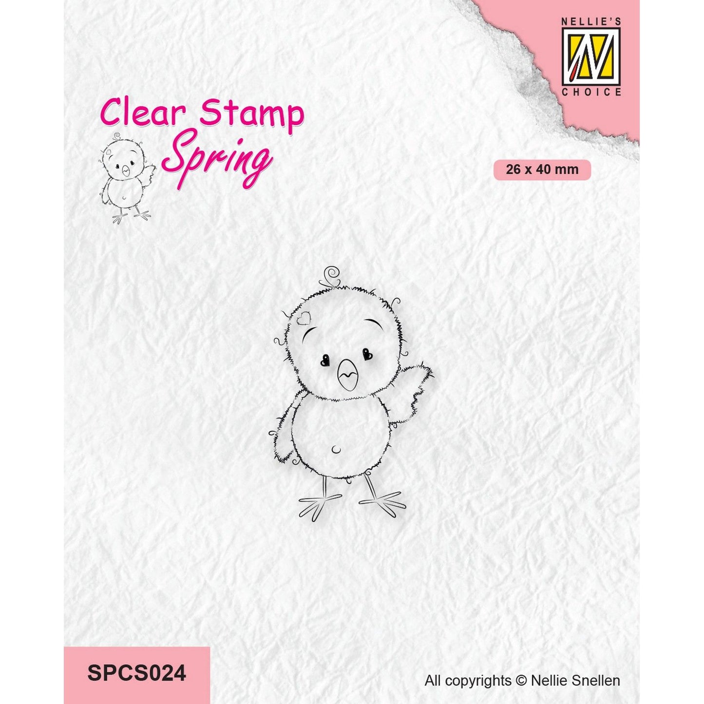 Le choix de Nellie • Timbres transparents printaniers poussins : bonjour