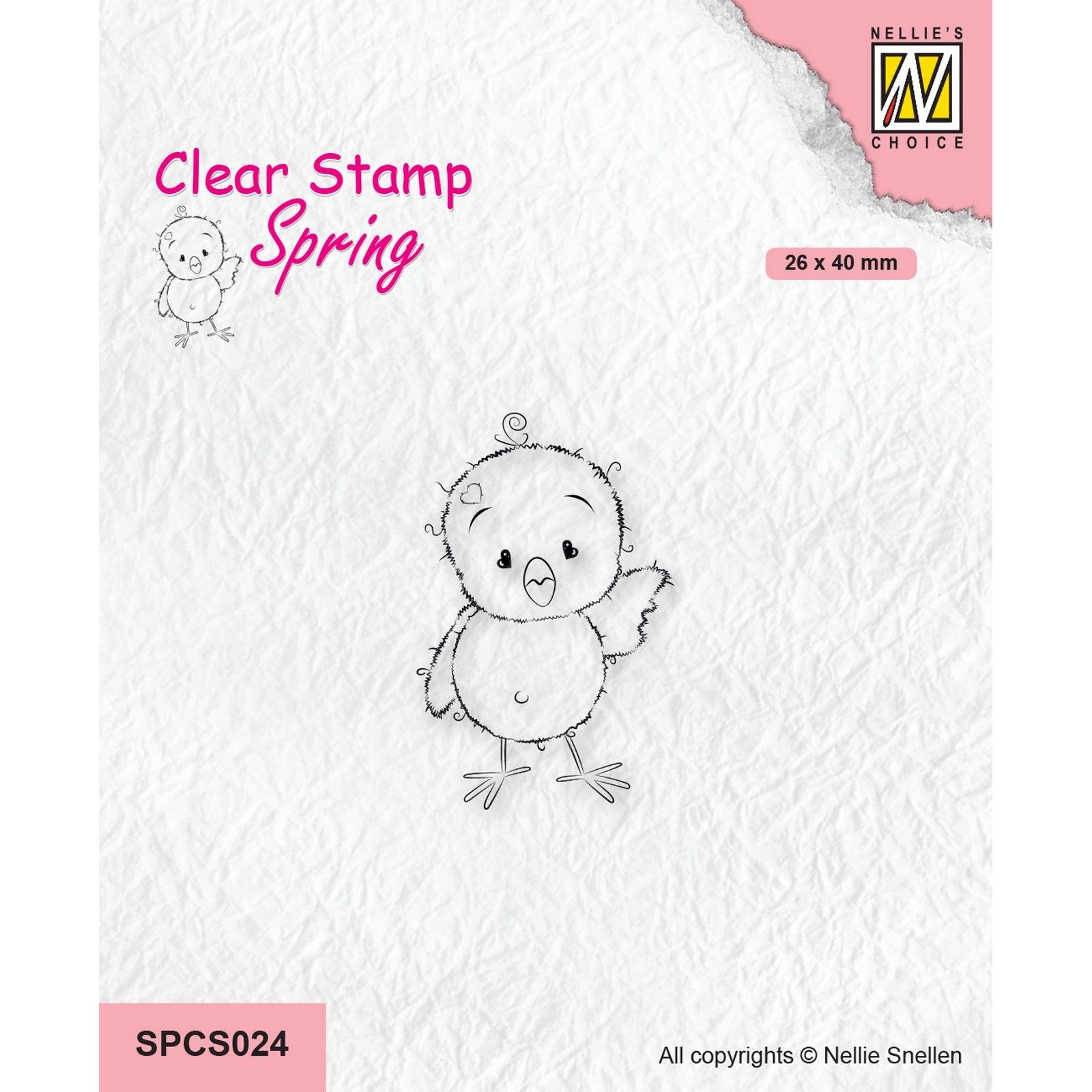 Le choix de Nellie • Timbres transparents printaniers poussins : bonjour