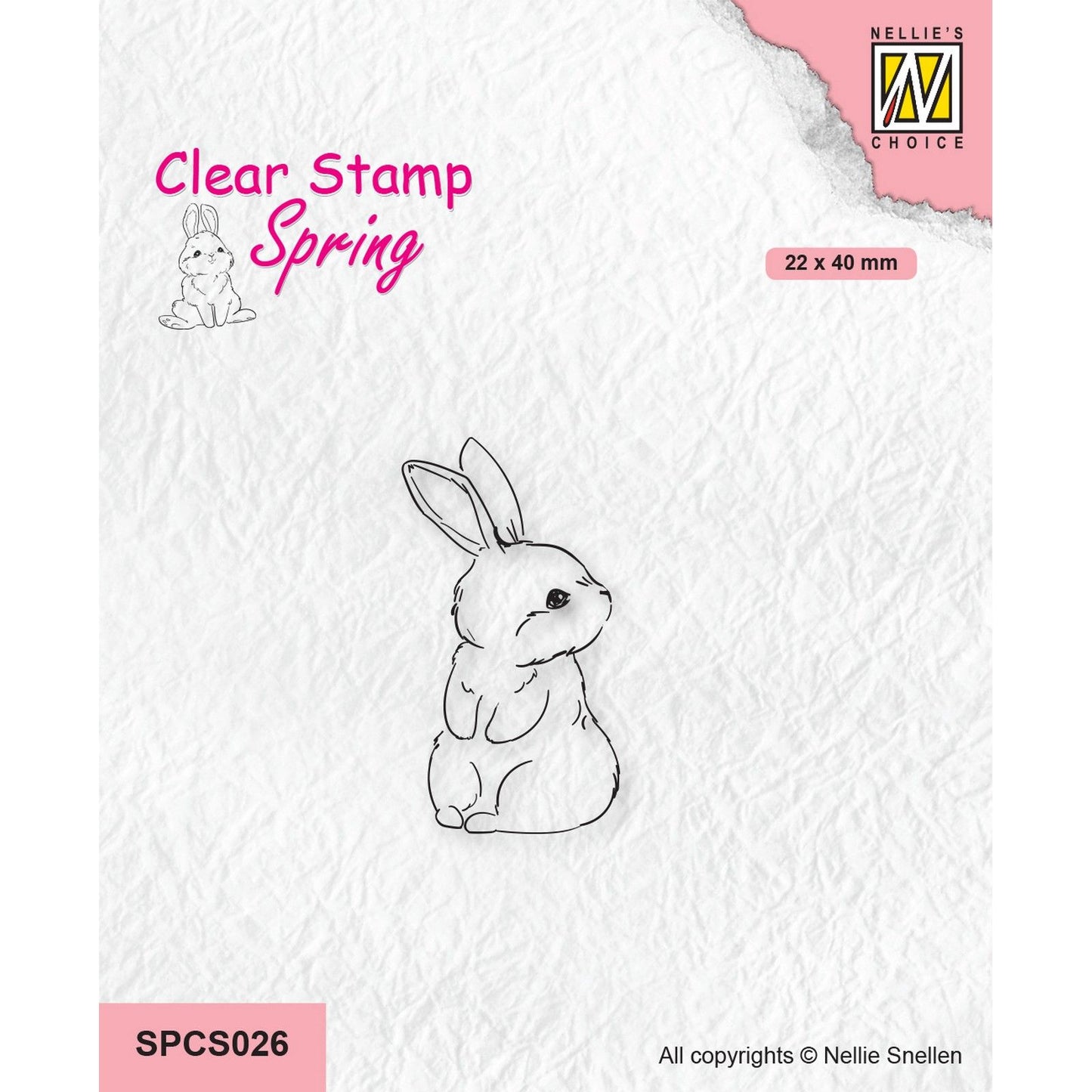 Le choix de Nellie • Tampons transparents printaniers Lapin mignon-1
