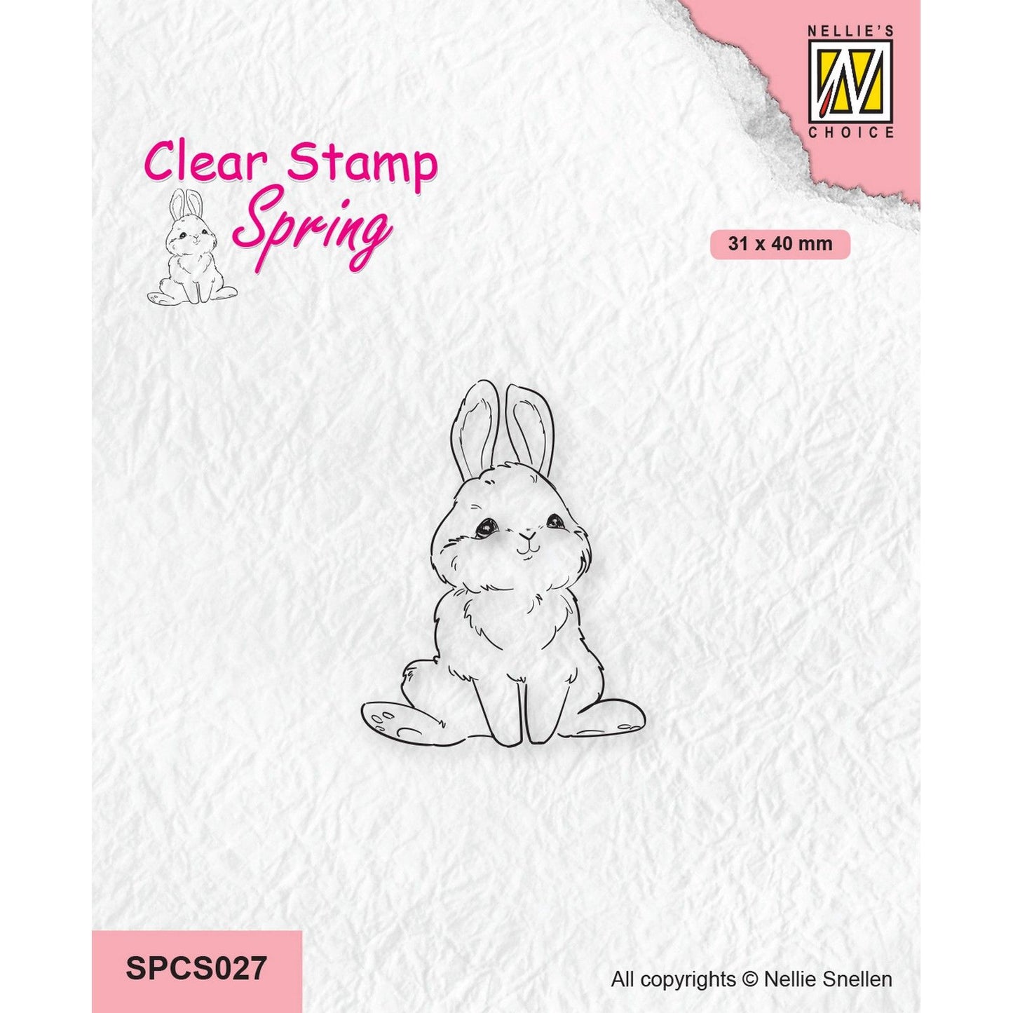 Le choix de Nellie • Tampons transparents printaniers Lapin mignon-2