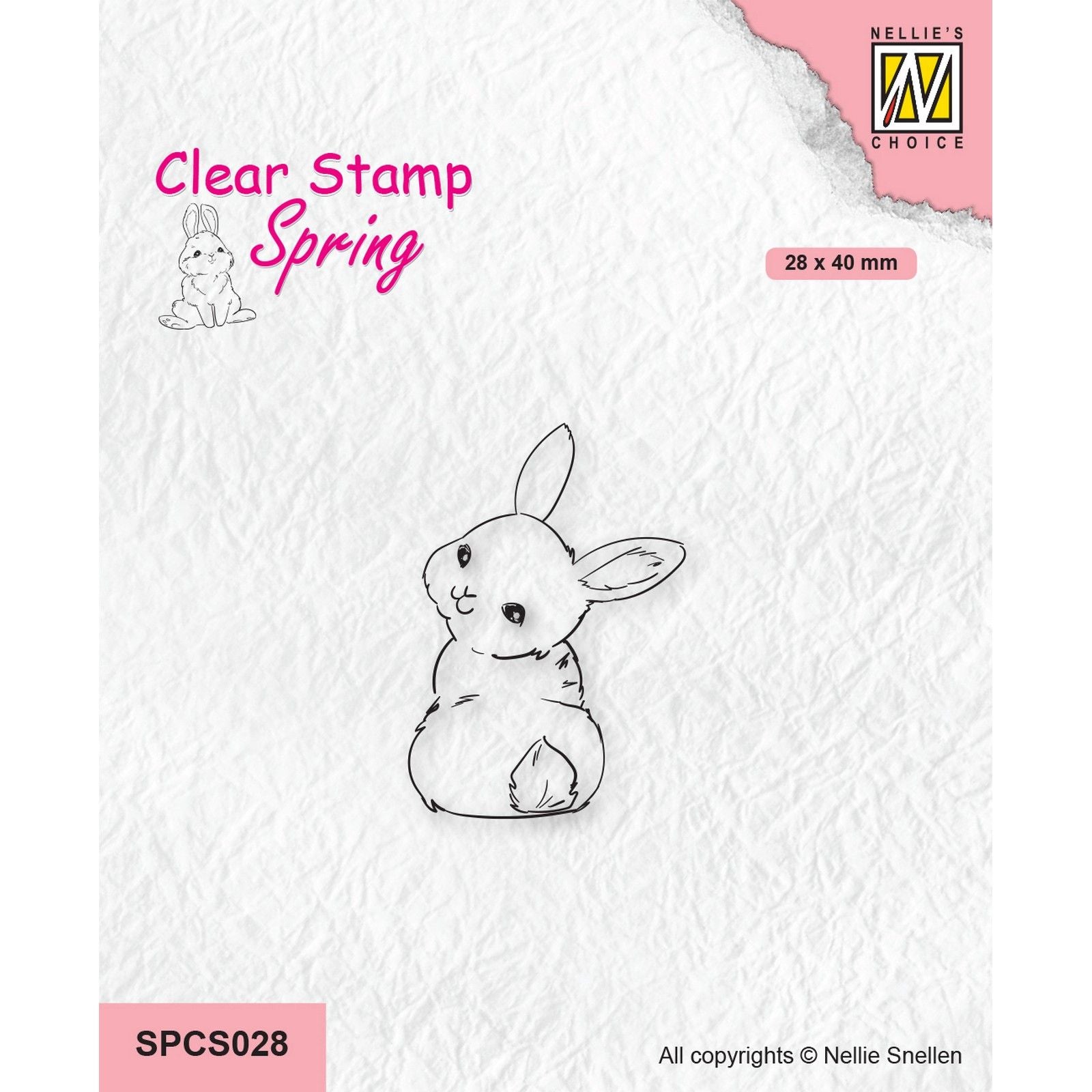 Le choix de Nellie • Tampons transparents printaniers Lapin mignon-3