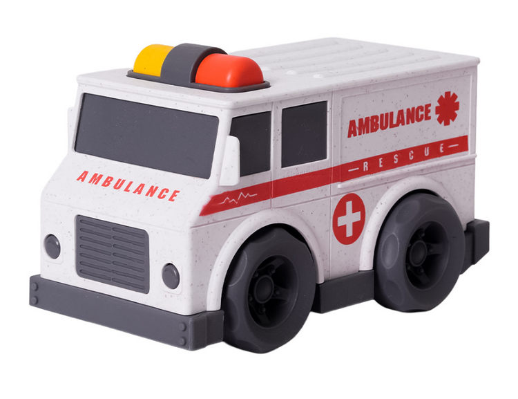Chariot ambulance en bioplastique Bio Toys (15cm)