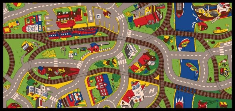 Différentes marques de tapis de jeu monter dans le train (95x200)