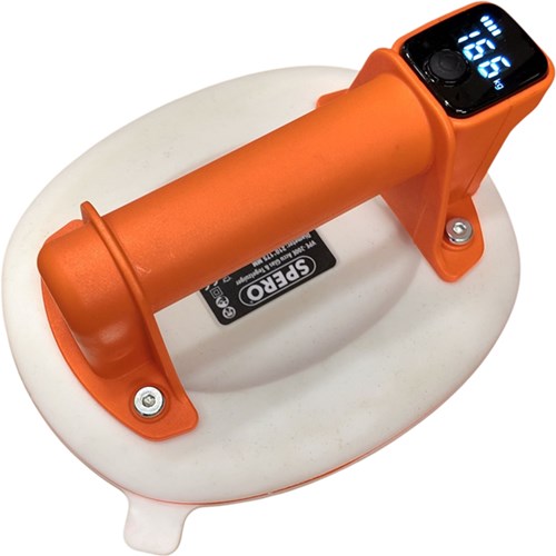 Aspirateur à carreaux de verre à batterie Spero pro | manomètre | 200 mm | 3,7 V | maximum : 56kg vp200e